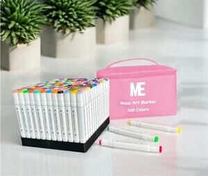 Art Markers, 168 Colors Dual Tip Permanent Art Markers for Coloring By MAAZ